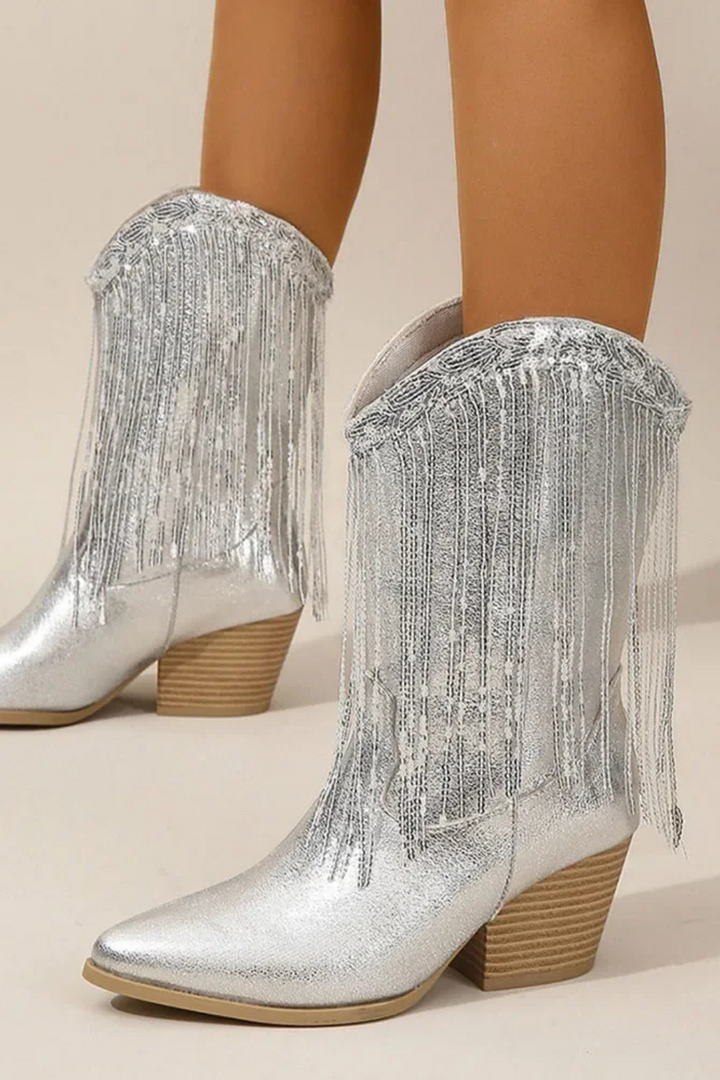Women's Fringe Mid-Calf Boots