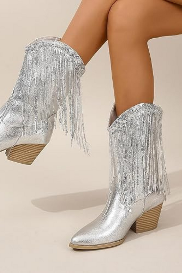 Women's Fringe Mid-Calf Boots