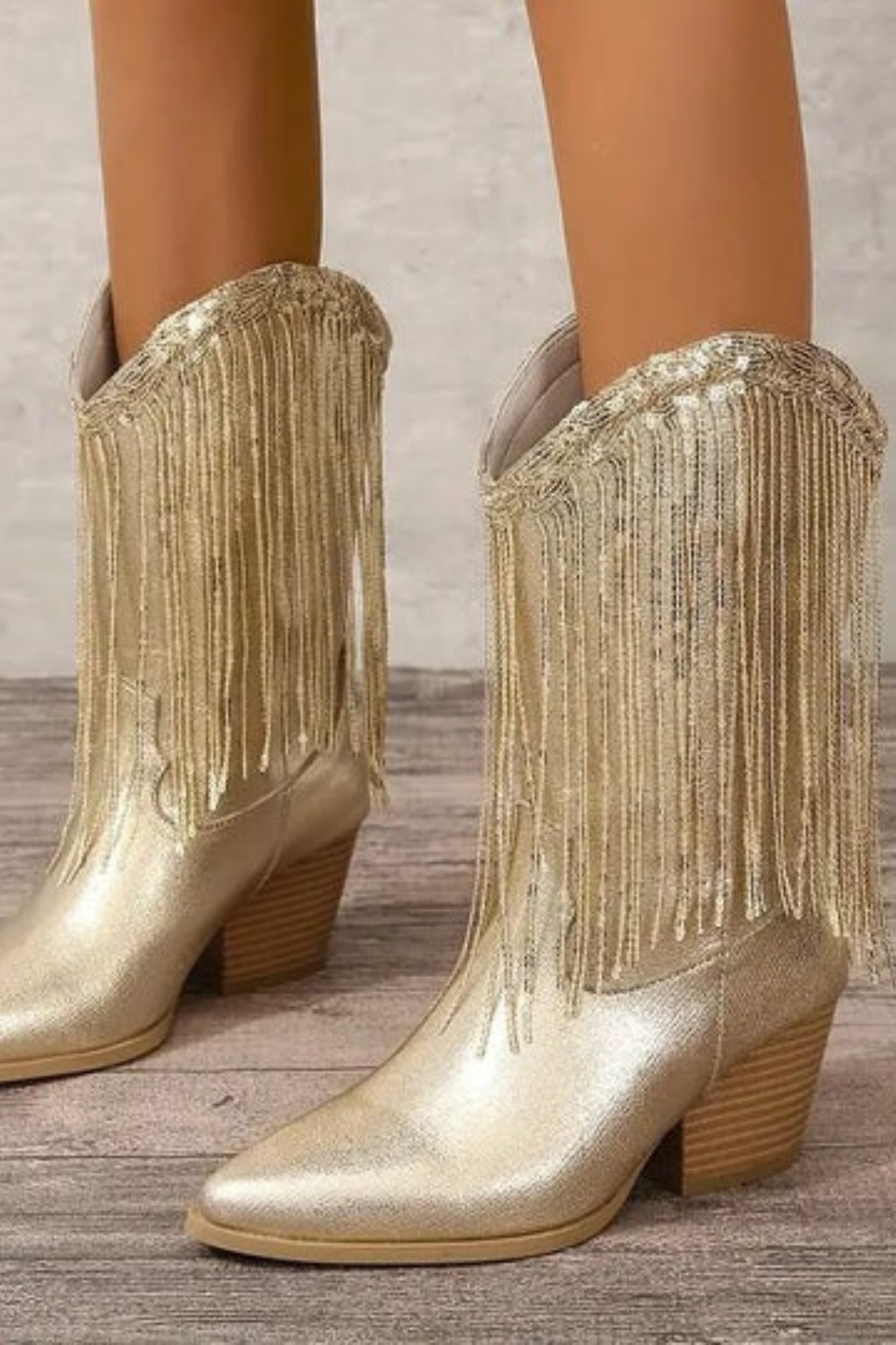 Women's Fringe Mid-Calf Boots
