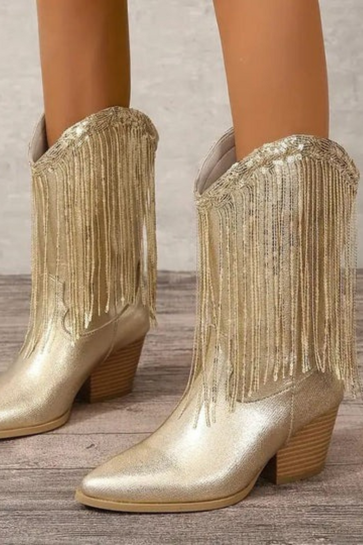Women's Fringe Mid-Calf Boots