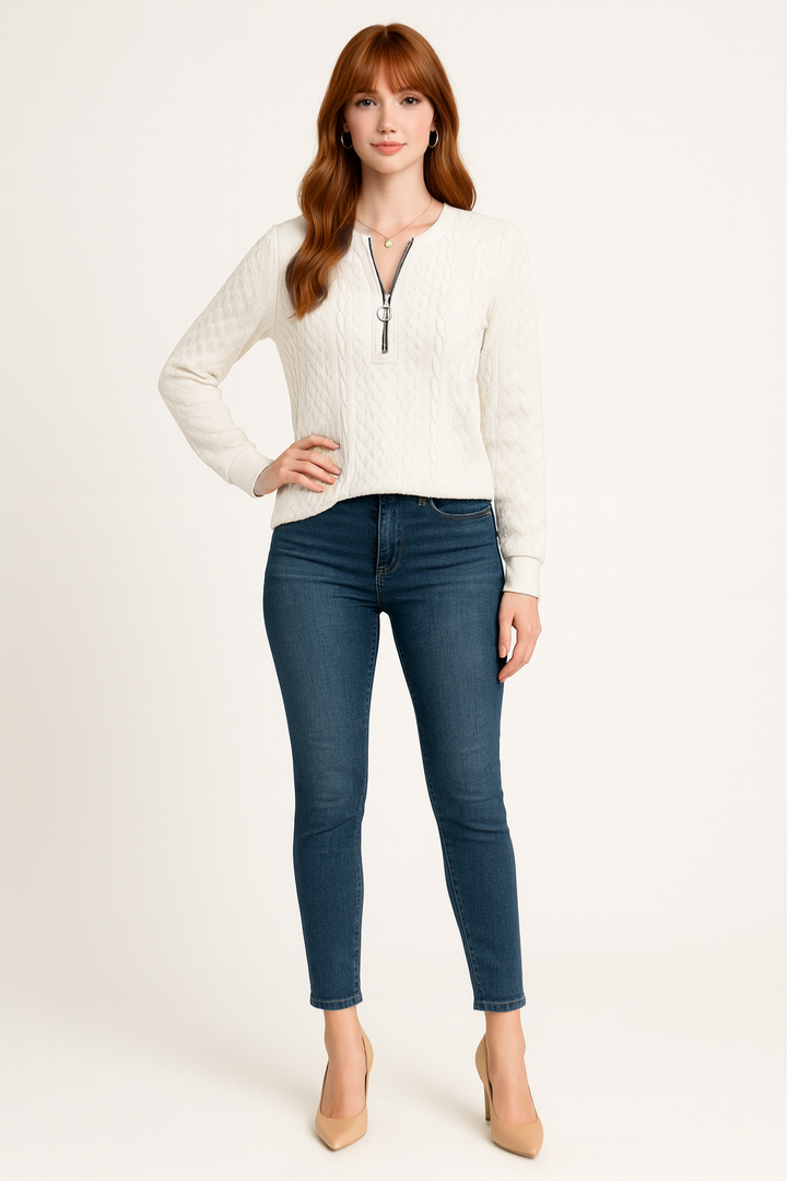 Women's Half-Zip Pullover Sweater
