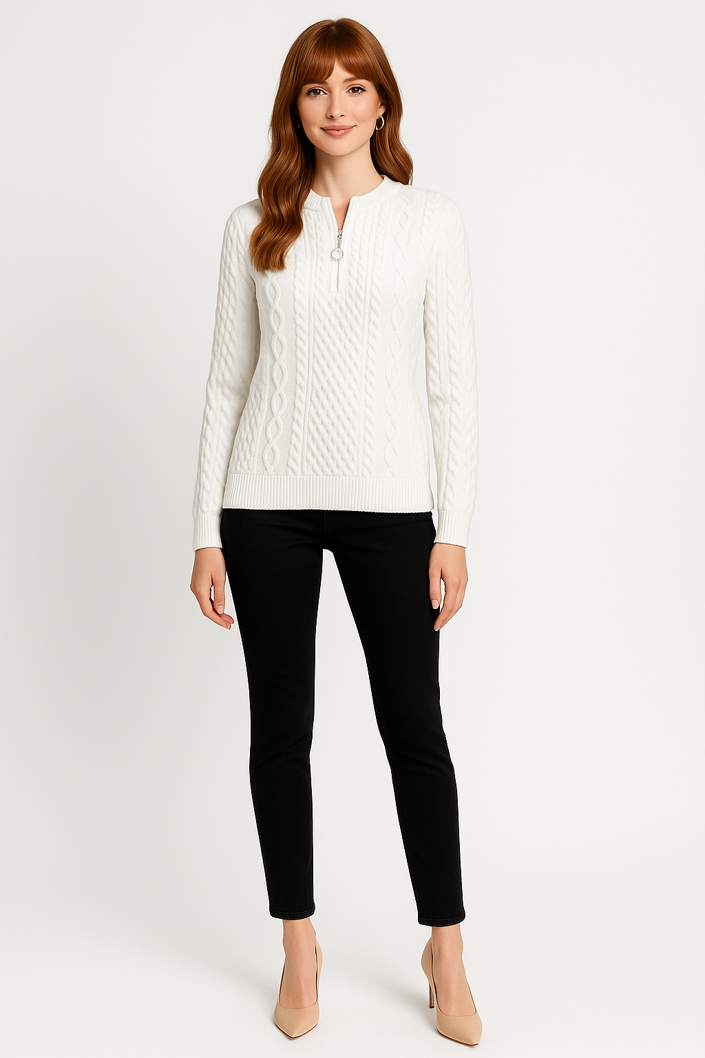 Women's Half-Zip Pullover Sweater