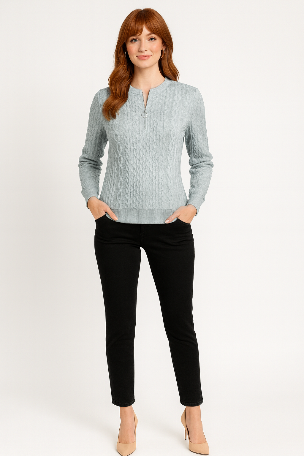 Women's Half-Zip Pullover Sweater