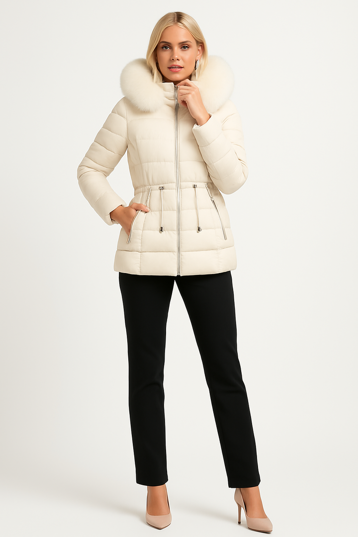 Women's Insulated Quilted Tailored Parka Coat