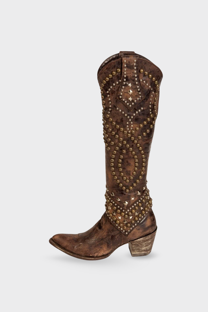 Women's Knee-High Rivet Boots