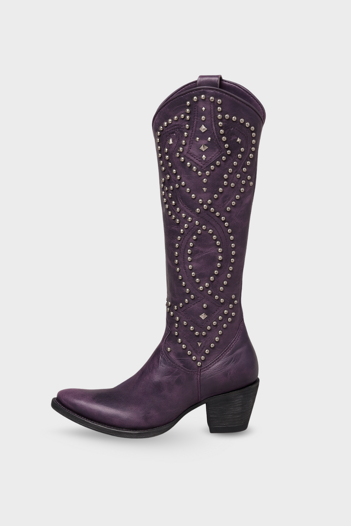 Women's Knee-High Rivet Boots