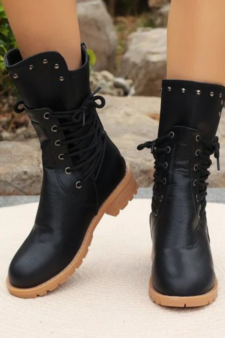Women's Lace-Up Mid-Calf Boots