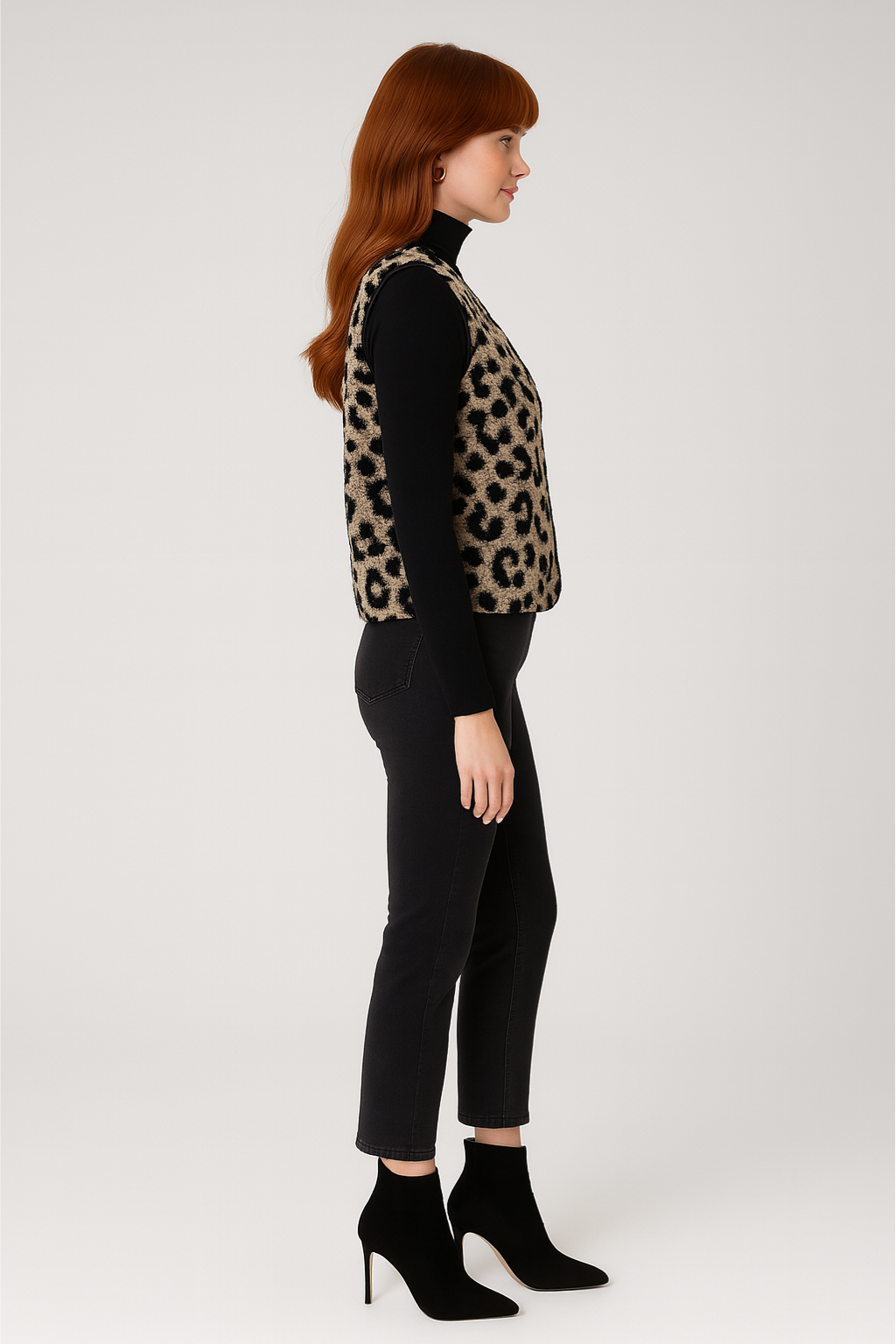 Women's Leopard Print Knit Vest