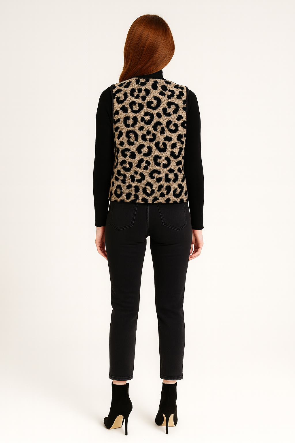 Women's Leopard Print Knit Vest
