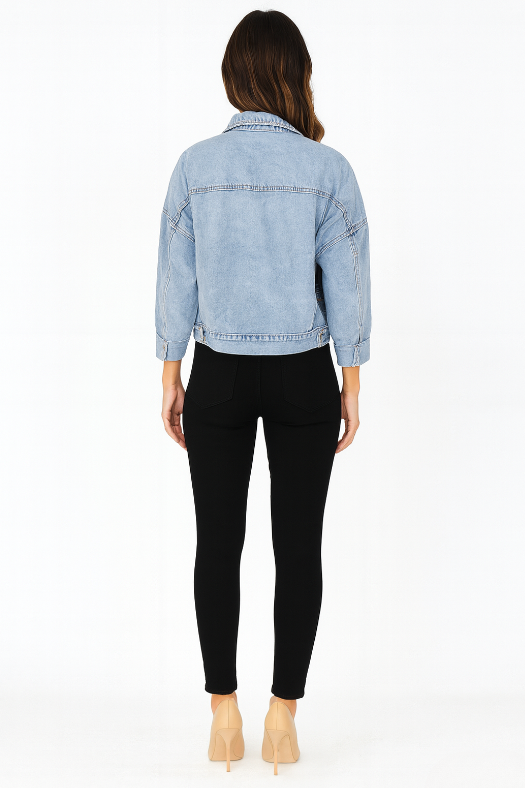 Women’s Leopard Trim Denim Jacket