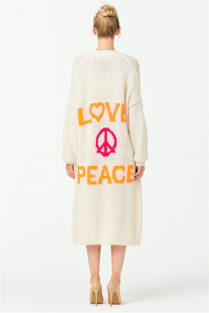 Women's Long Graphic Cardigan