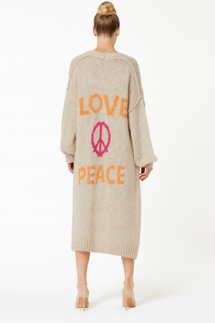 Women's Long Graphic Cardigan