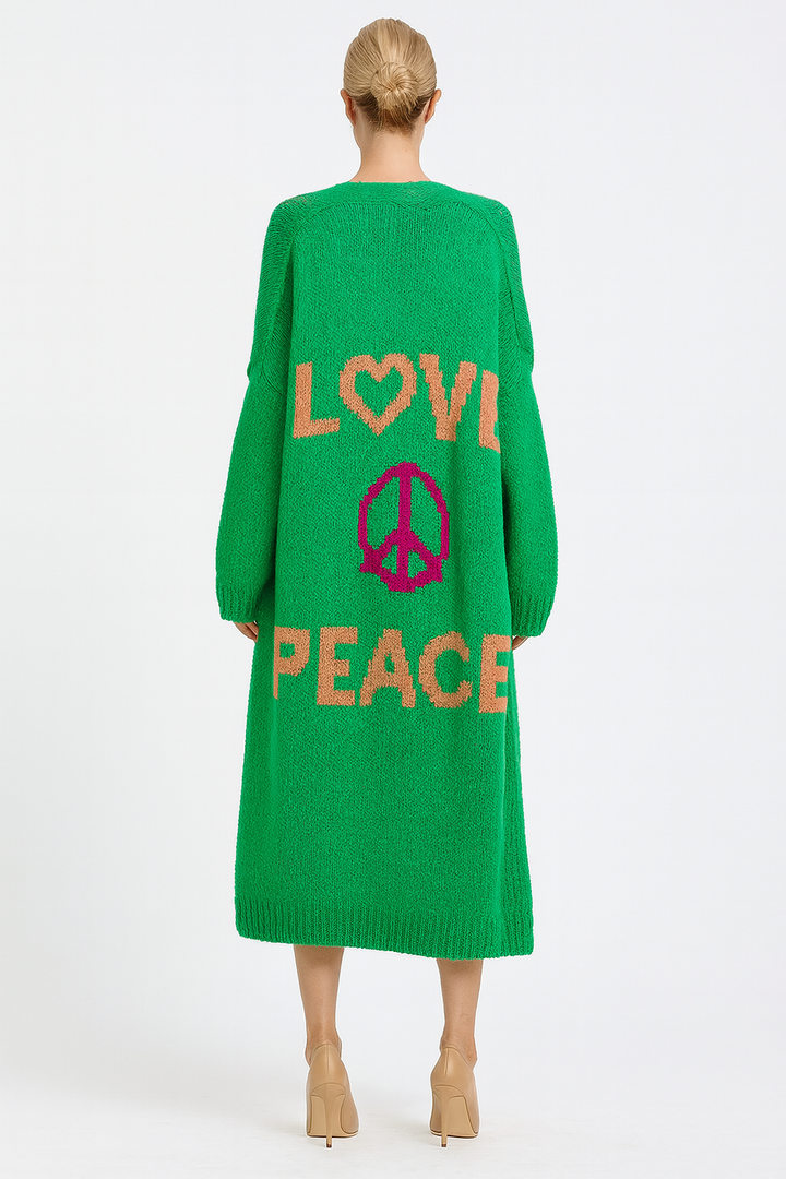 Women's Long Graphic Cardigan