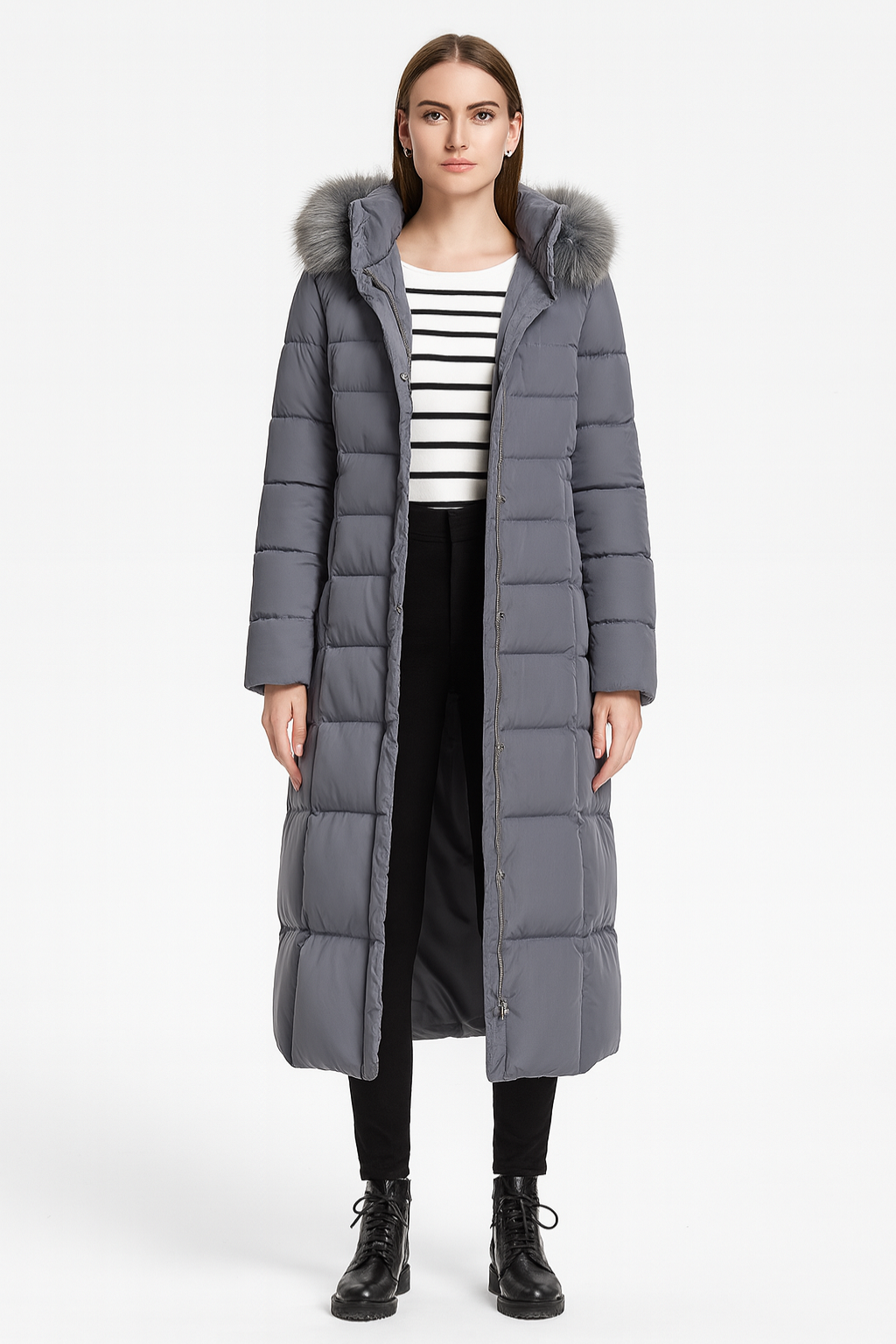 Women's Long Quilted Puffer Coat
