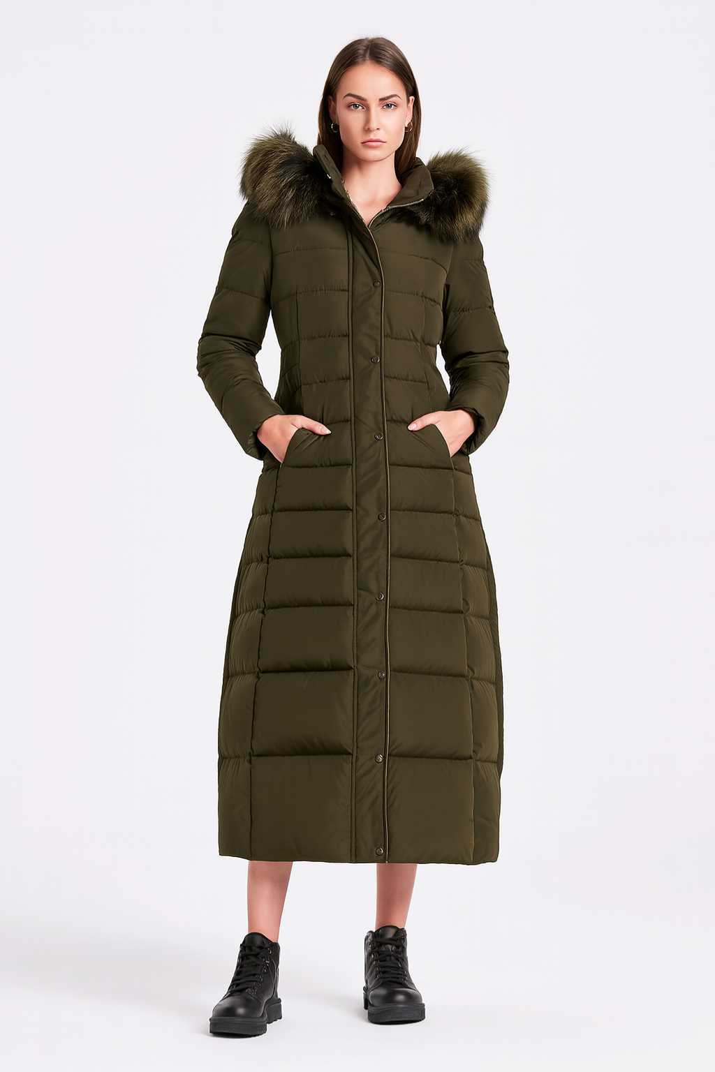 Women's Long Quilted Puffer Coat