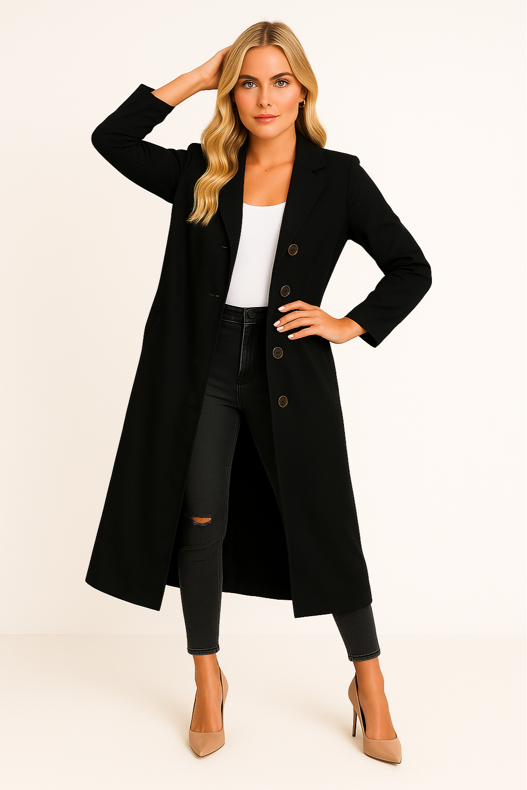 Women’s Long Rain-Resistant Coat
