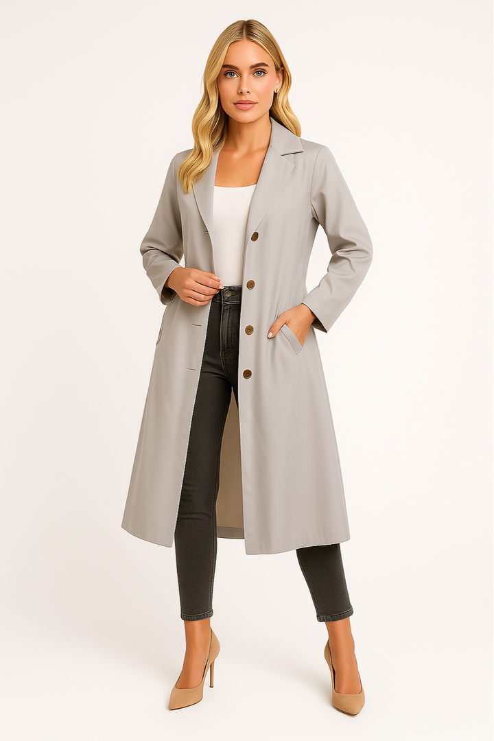 Women’s Long Rain-Resistant Coat