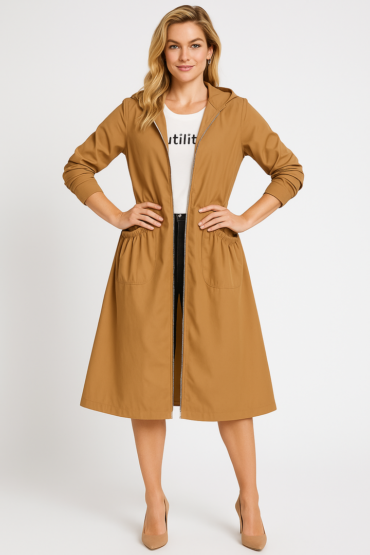 Women’s Long Rain Jacket with Hood