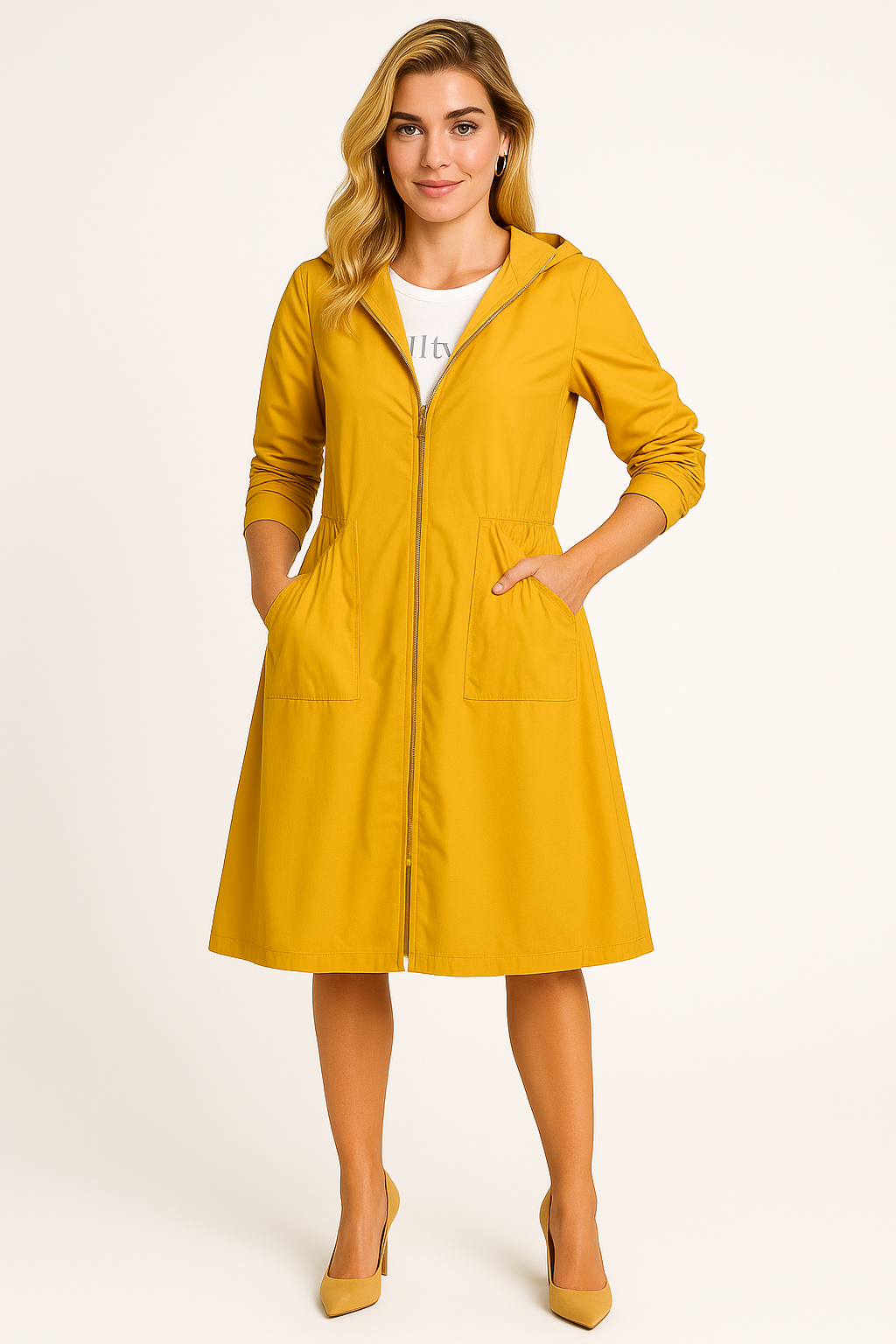 Women’s Long Rain Jacket with Hood