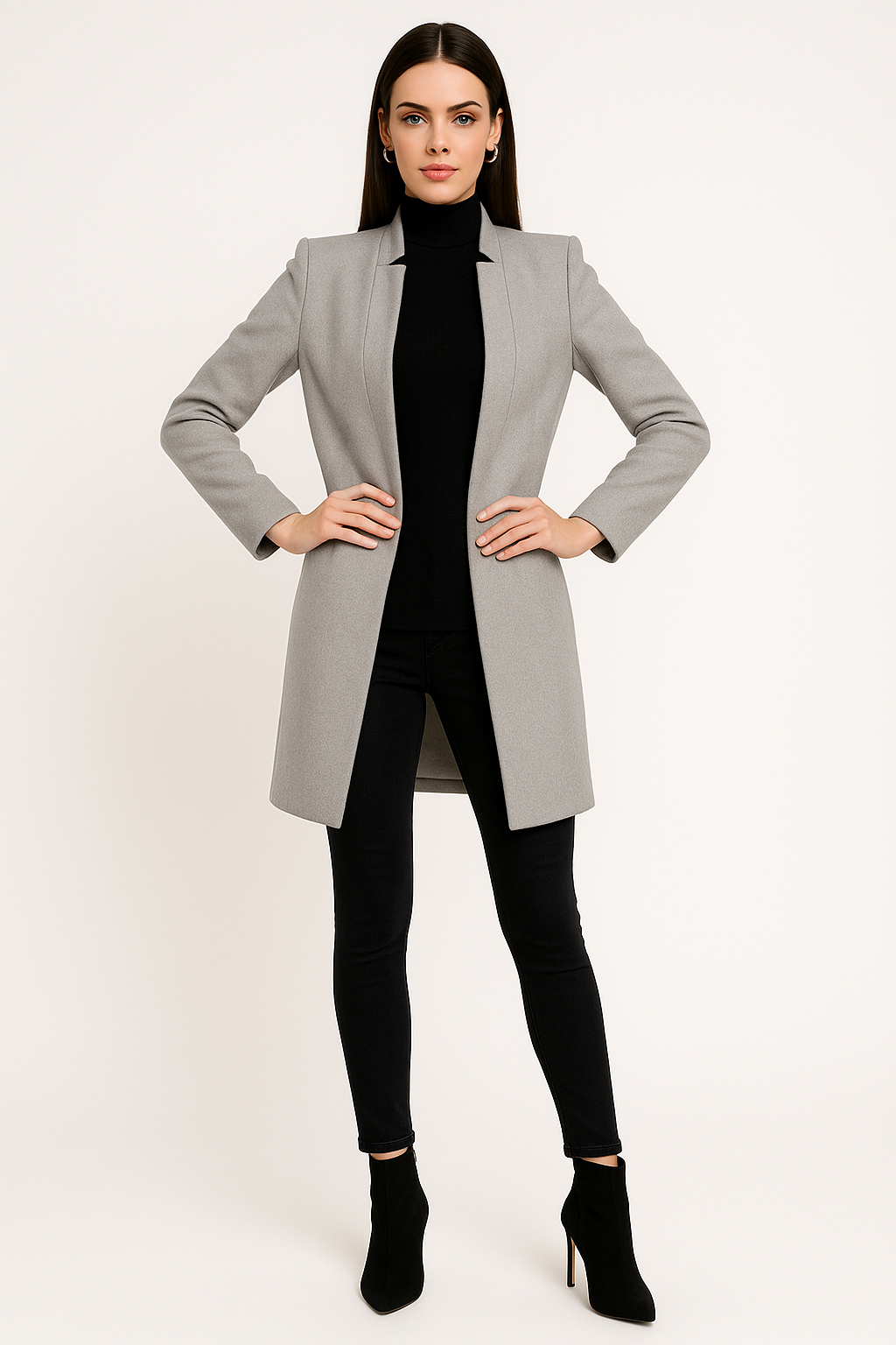 Women's Long Wool Trench Coat