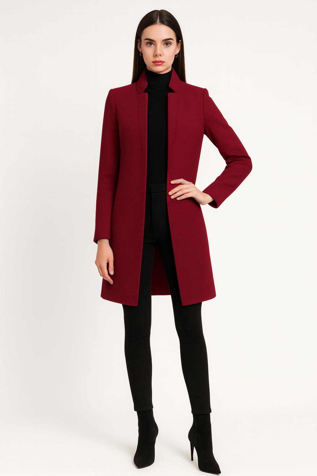 Women's Long Wool Trench Coat