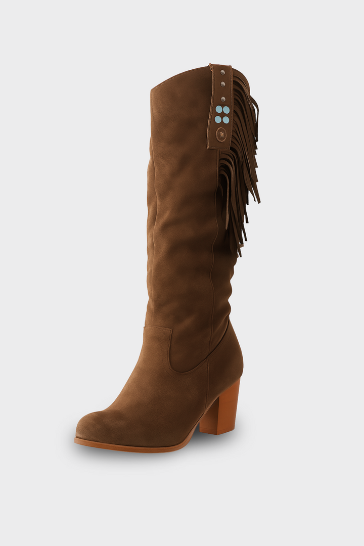 Women’s Mid-Calf Suede Fringe Boots