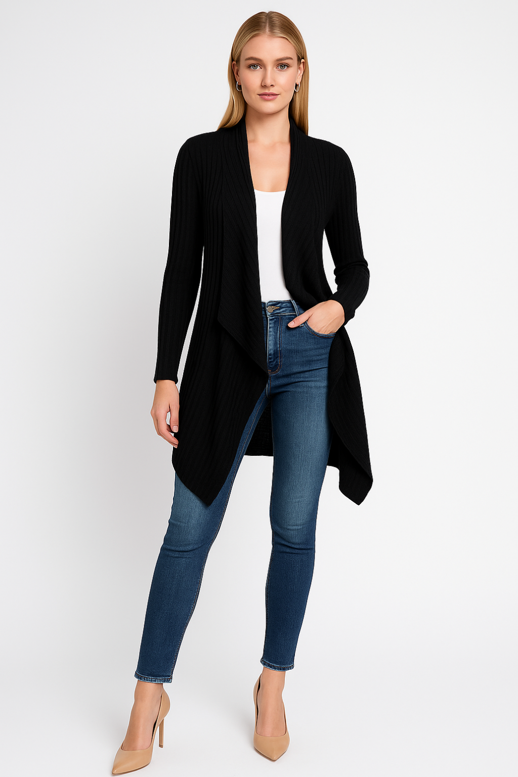 Women’s Open-Front Knit Cardigan