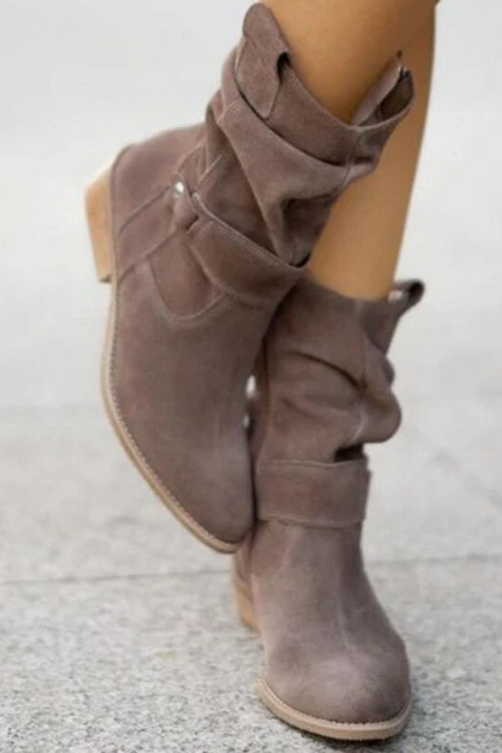 Women's Oval Toe Ankle Boots
