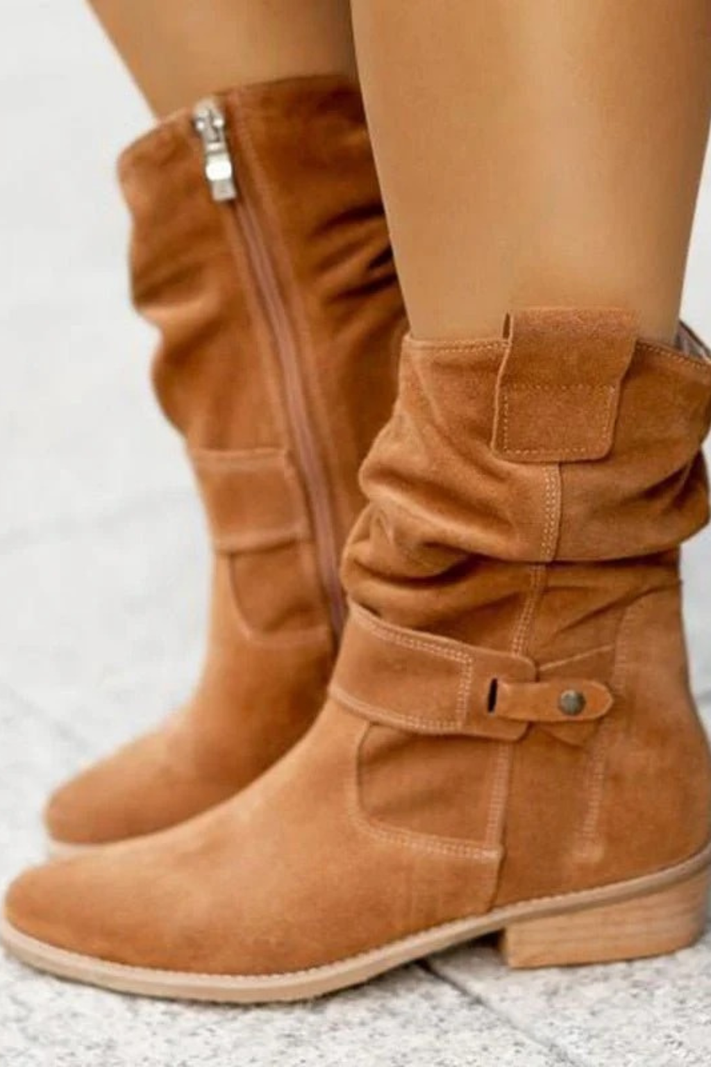 Women's Oval Toe Ankle Boots