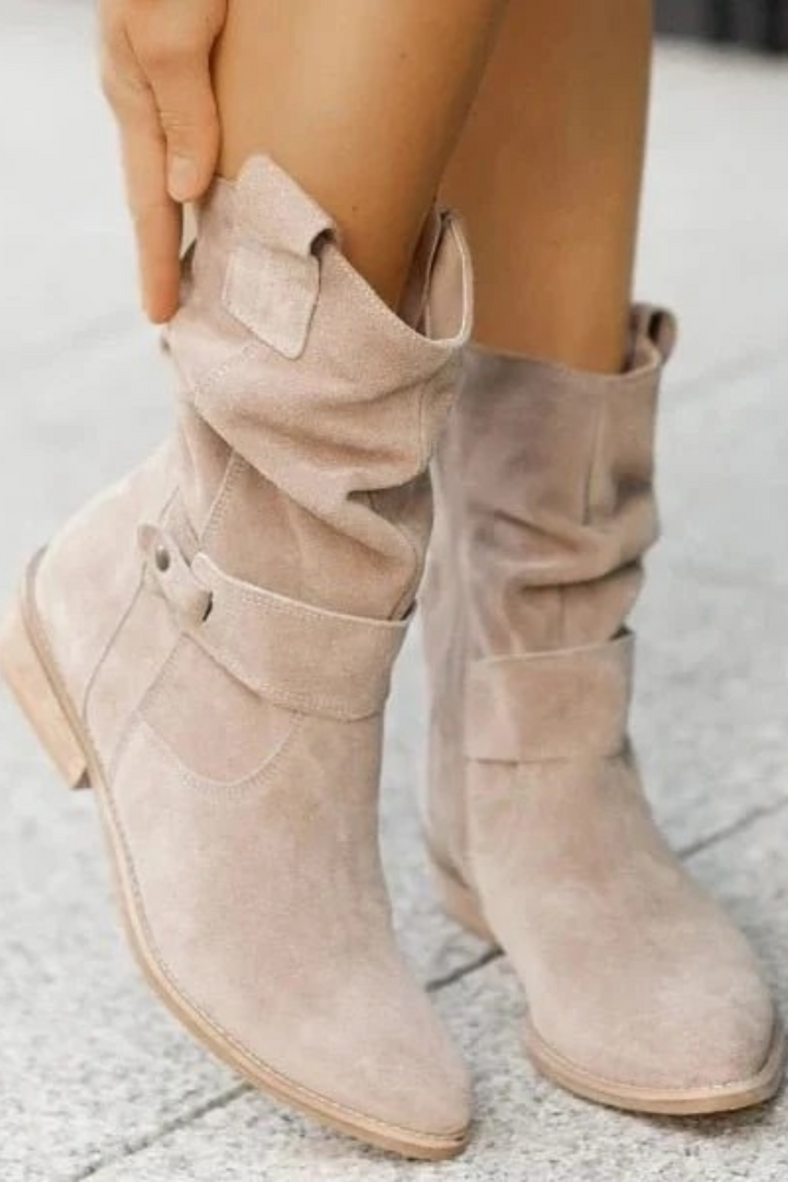 Women's Oval Toe Ankle Boots