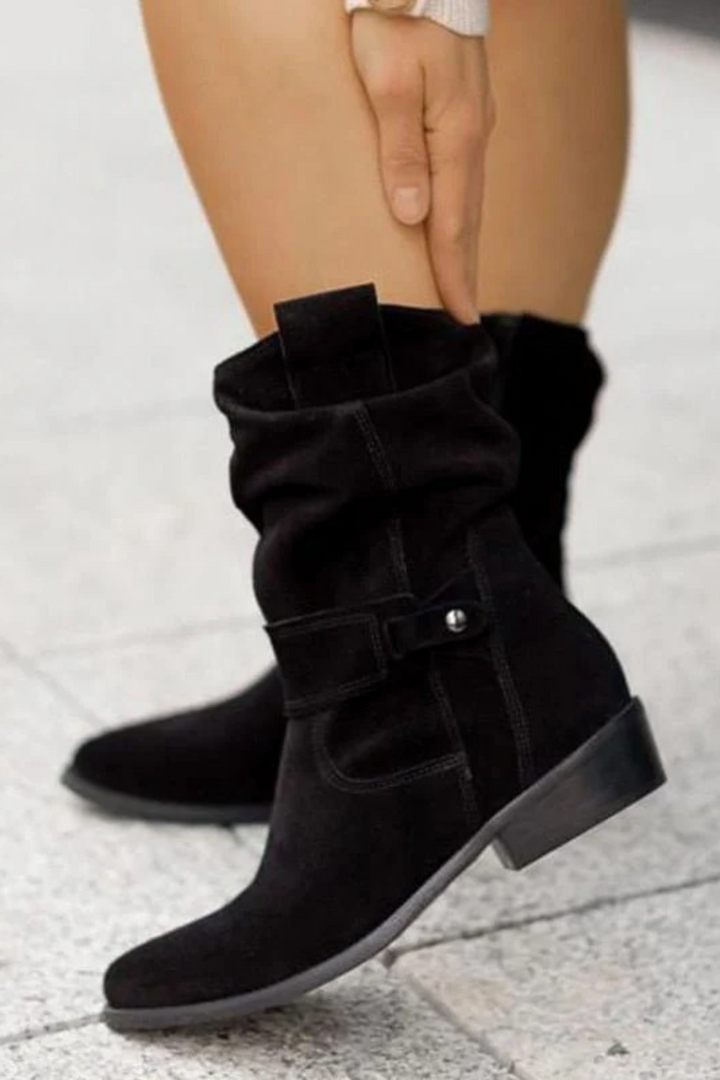 Women's Oval Toe Ankle Boots