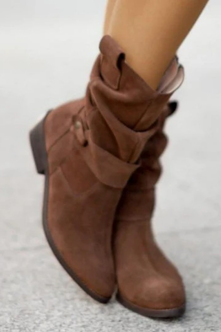Women's Oval Toe Ankle Boots