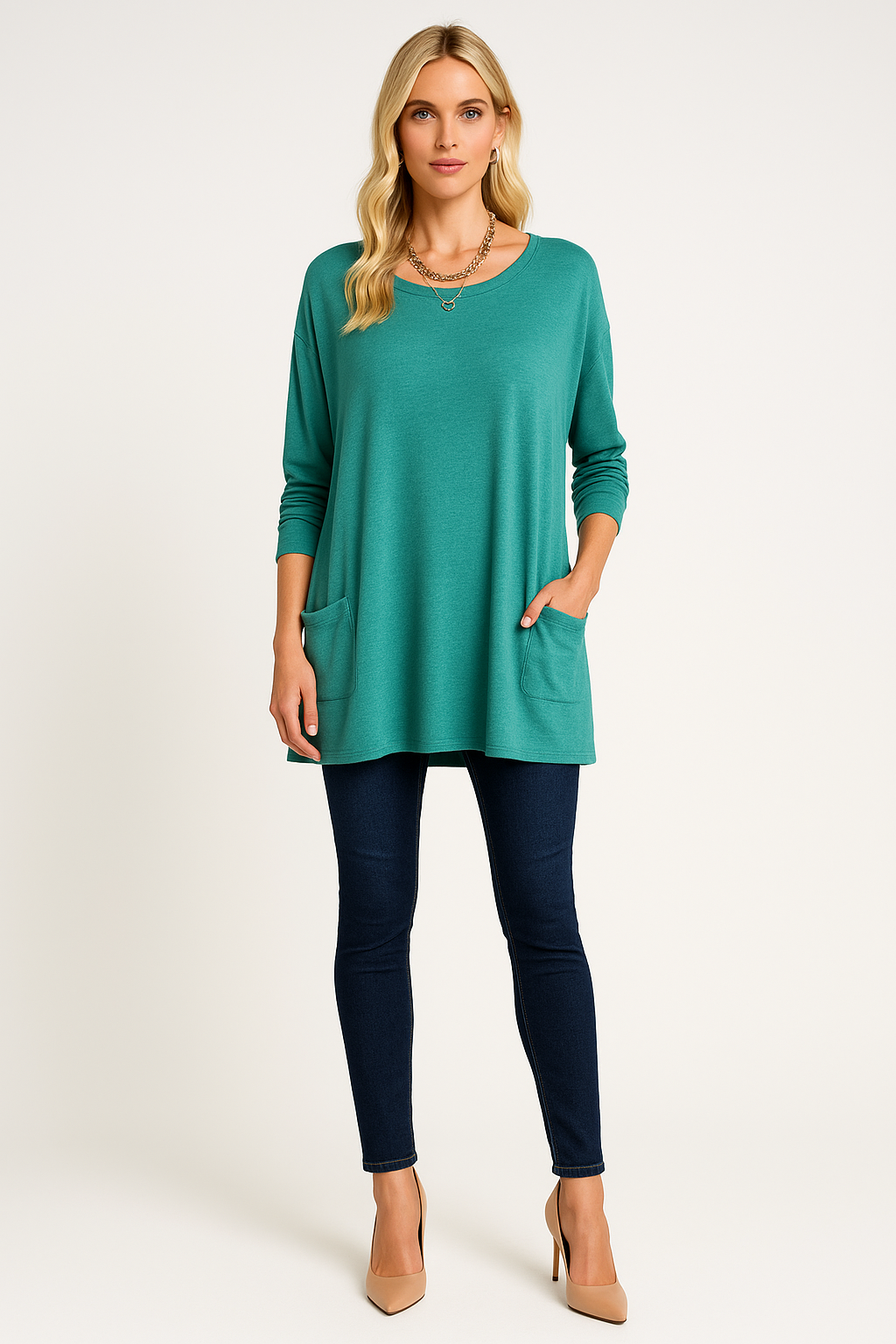 Women's Oversized Classic Round Neck Sweater