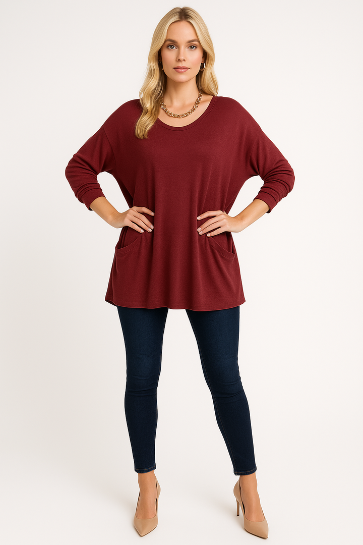 Women's Oversized Classic Round Neck Sweater