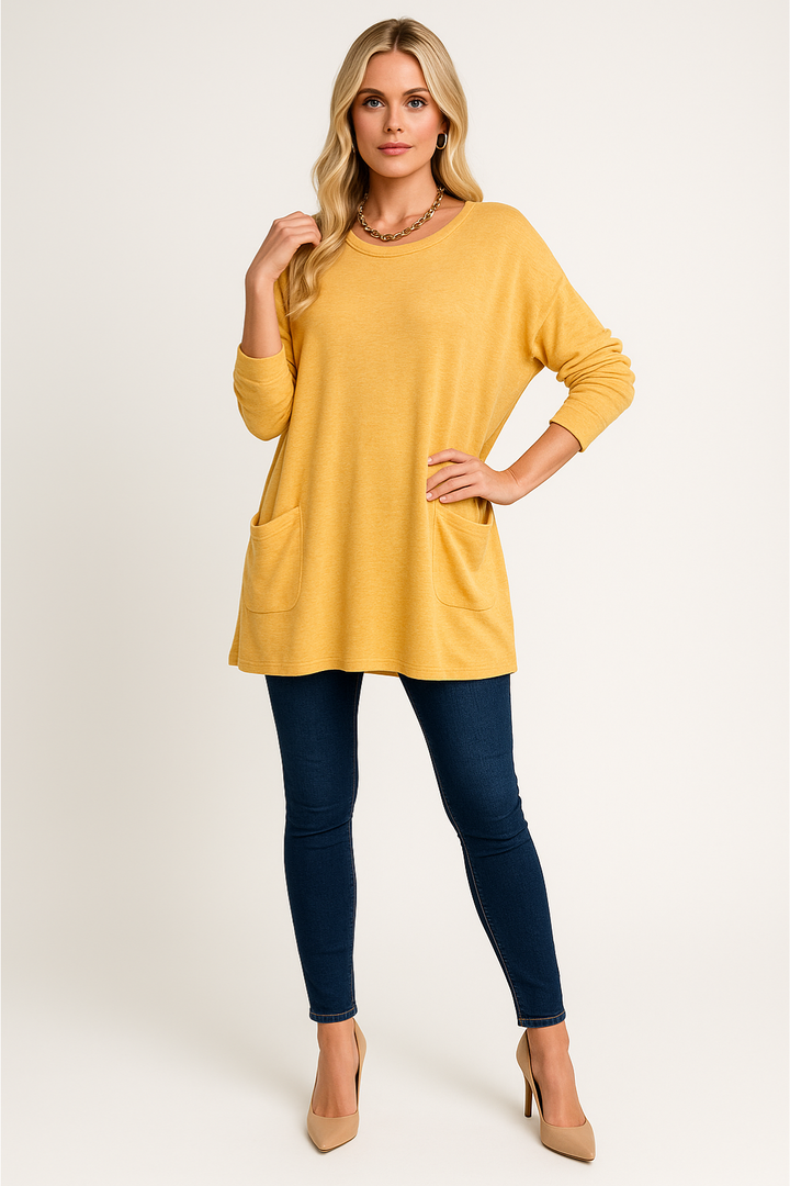 Women's Oversized Classic Round Neck Sweater