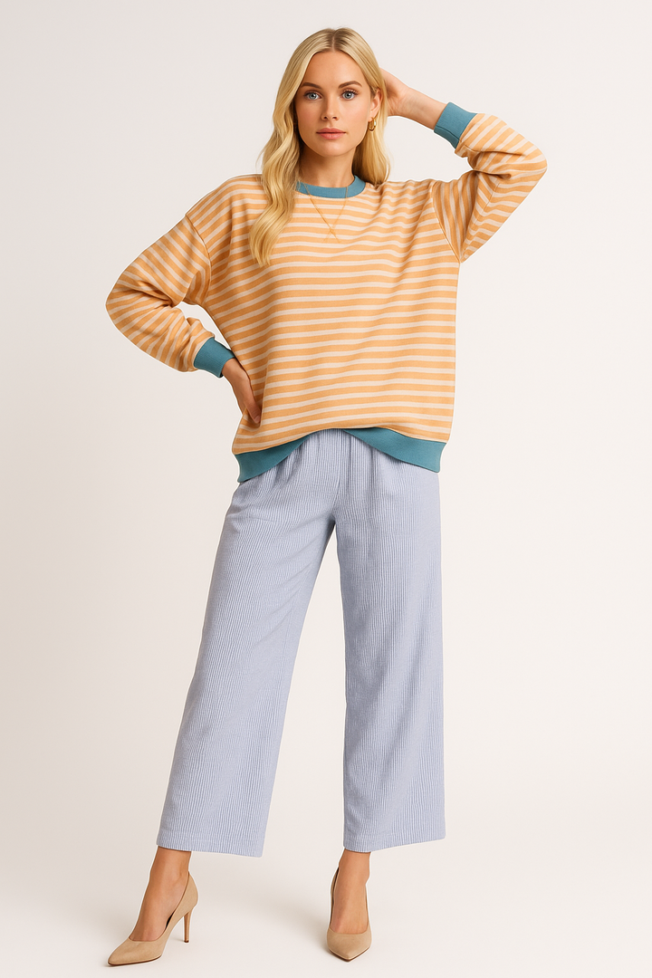 Women's Oversized Striped Sweater
