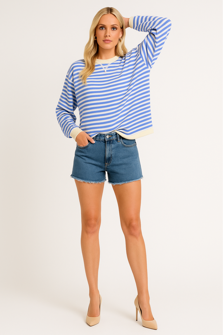 Women's Oversized Striped Sweater
