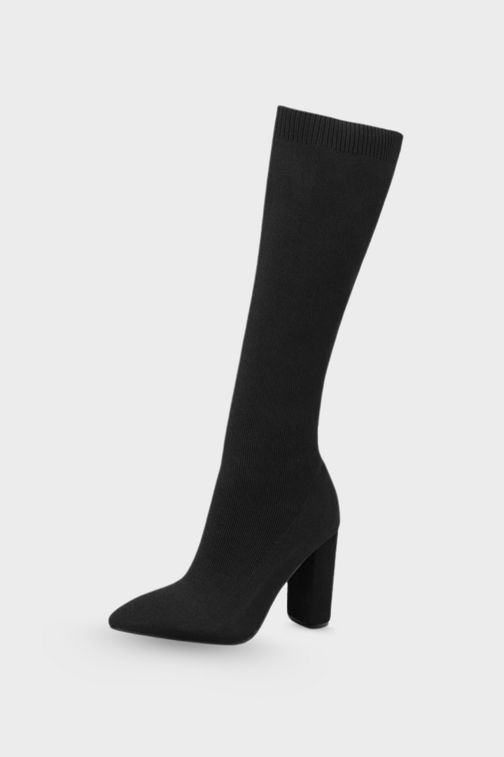 Women's Pointed Toe Knee-High Sock Boots