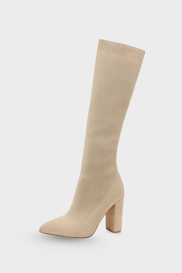 Women's Pointed Toe Knee-High Sock Boots