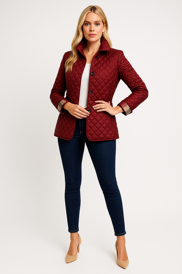 Women's Quilted Lightweight Button Front Coat