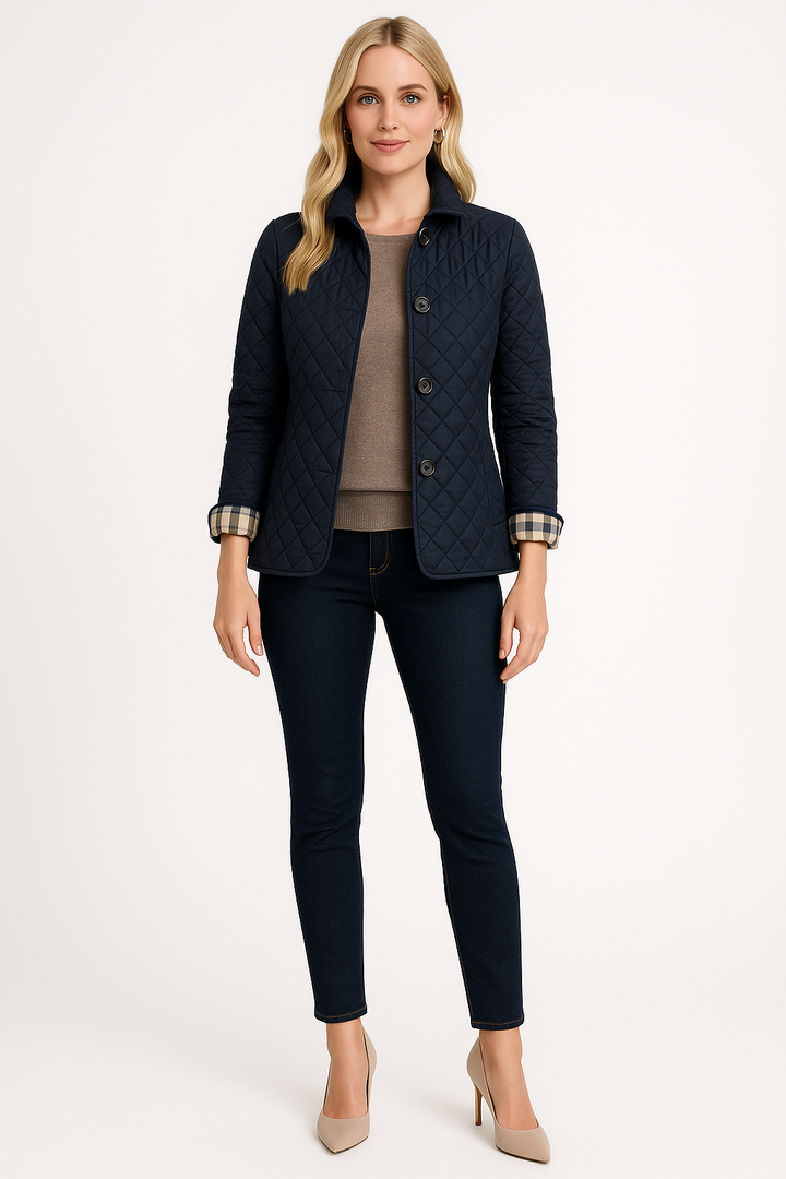 Women's Quilted Lightweight Button Front Coat