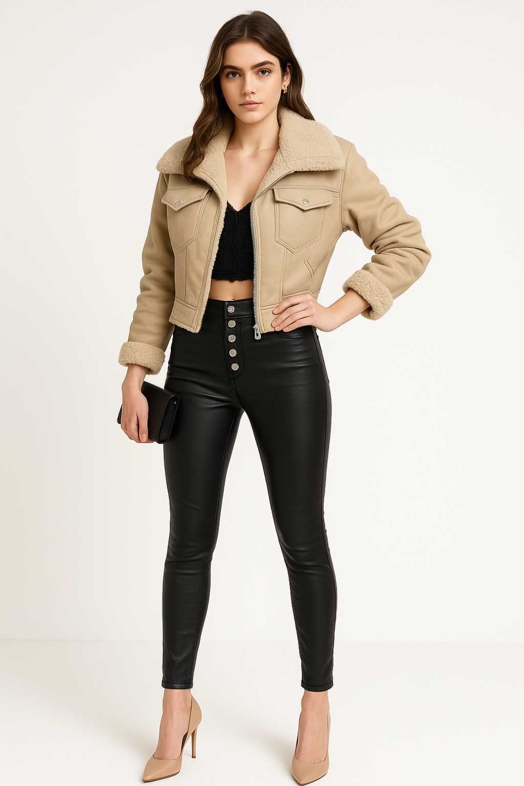 Women’s Short Zip Winter Jacket