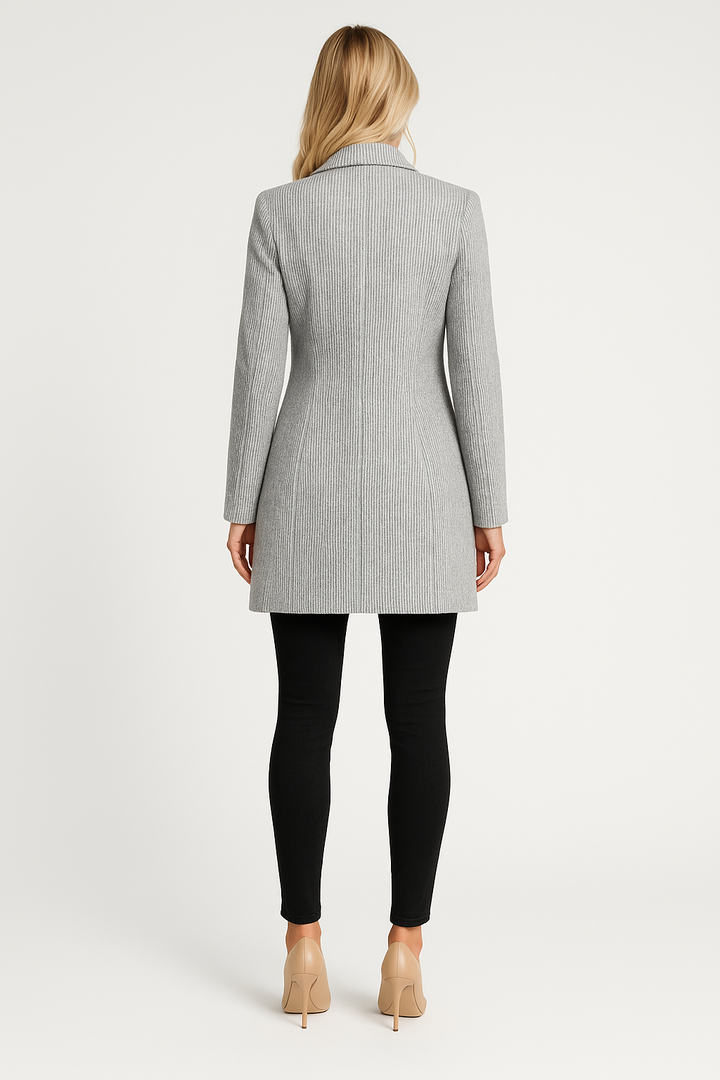 Women’s Single-Button Herringbone Coat