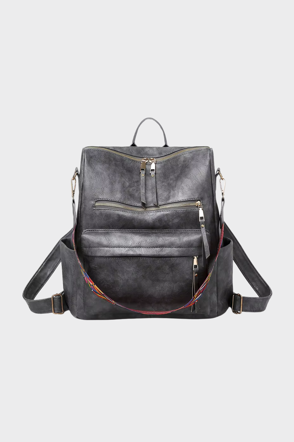 Women's Sleek Vegan Leather Work Backpack