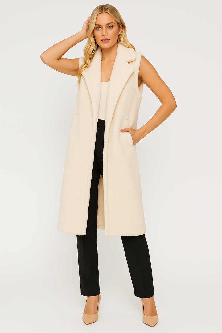 Women’s Sleeveless Teddy Jacket