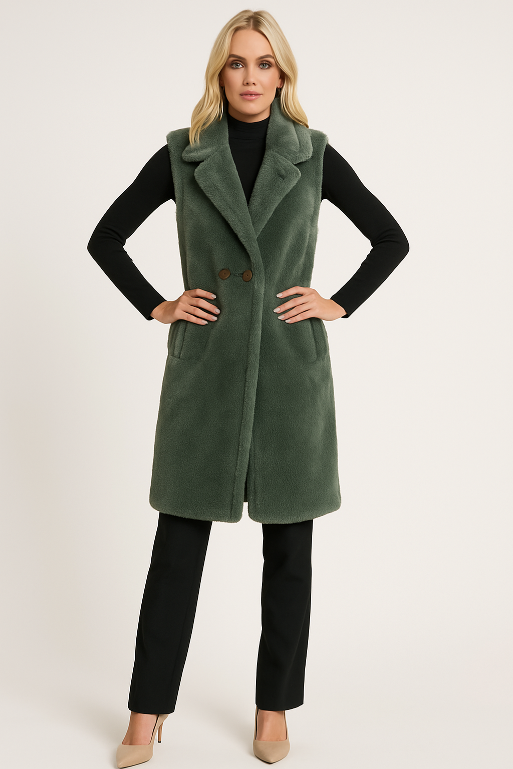 Women’s Sleeveless Teddy Jacket