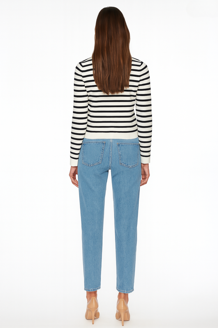 Women’s Striped Black Cardigan