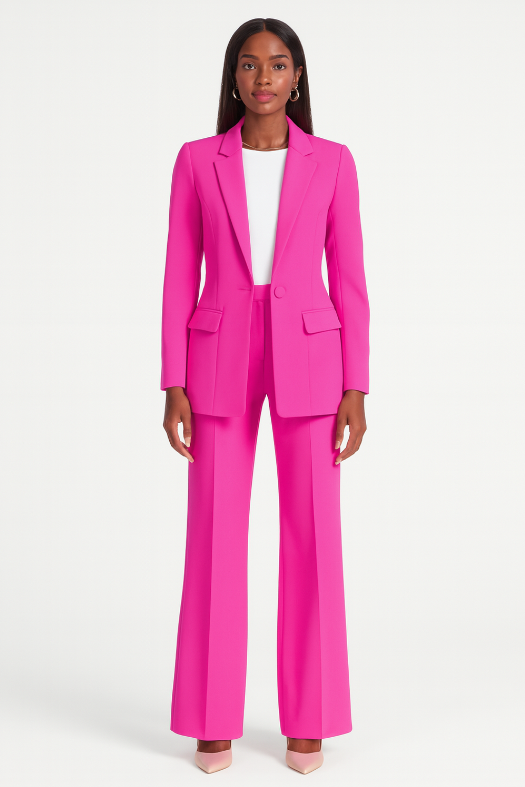 Women's Two-Piece Blazer and Trousers Suit