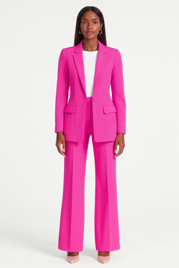 Women's Two-Piece Blazer and Trousers Suit