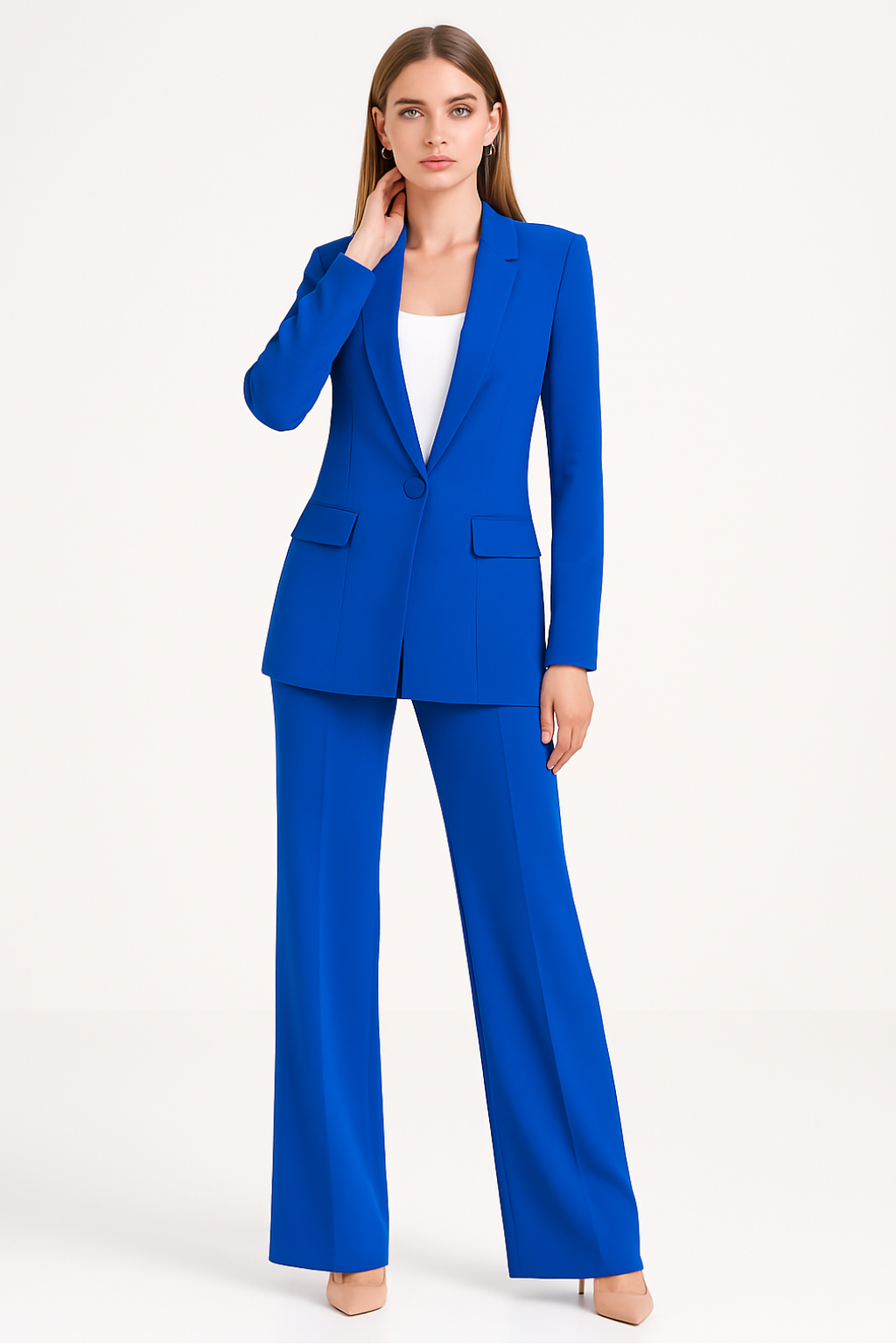 Women's Two-Piece Blazer and Trousers Suit